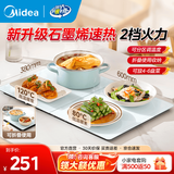 美的（Midea）暖菜板加热板热菜板保温板 冬季餐桌加热垫桌垫暖菜板2025新款多功能家用 60/80cm可选方形/折叠式 【升级石墨烯】可折叠6038FZ Pro