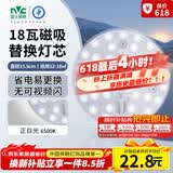 雷士（NVC）led灯盘吸顶灯替换灯芯圆形灯管灯条贴片灯板18瓦白光6500K