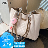 viney牛皮包包女包大容量托特包休闲手提单肩包生日礼物品牌送女友老婆