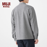 MUJI 男式 新疆棉 法兰绒 立领衬衫 19AC775 白色X格子 S