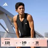 adidas谢震业同款速干简约舒适跑步背心男装夏季阿迪达斯官方   黑色   L
