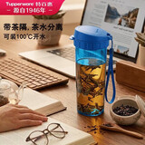 特百惠（Tupperware）茶韵500ml塑料杯男女士学生运动水杯子大容量泡茶杯 纯净蓝