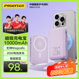 品胜10000毫安大容量磁吸充电宝MagSafe无线随身充移动电源PD20快充适用iPhone苹果15华为P70