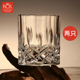 RCR意大利进口威士忌酒杯水晶玻璃杯家用洋酒杯子啤酒杯高级轻奢水杯 【傲柏】威士忌酒杯2只装 300ml