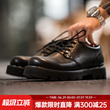 马登德比鞋男款大头鞋黑色工装鞋通勤马丁靴厚底商务增高正装休闲皮鞋 星耀黑 【正码正拍&4cm增高/磨砂珠光感/男士皮鞋】 42 男码