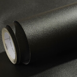 菲客自粘墙纸背景墙学生宿舍墙面衣柜桌面贴家具翻新贴纸防水加厚可擦 纯黑色 60厘米宽X3米长