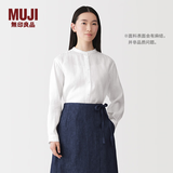 MUJI 女式汉麻水洗立领长袖衬衫衬衣外套26年春季女装 BC2R6A6S 白色 L （165/88A）
