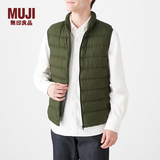 MUJI 男式 轻量羽绒便携式 背心 19AD432 深绿色 XL