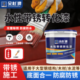 朵杉防锈漆免除锈金属铁锈转化剂免打磨彩钢瓦翻新油漆涂料水性漆  铁红  1kg