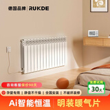 RUKDE德国瑞康帝水暖电暖器对流式电暖气器机无管道暖气片家用壁挂式墙暖静音孕妇婴儿水循环全屋取暖器 1900W(13-16㎡)26款全新智能APP款 右电源