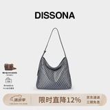 DISSONA【董洁同款】迪桑娜女包幸运锦囊hobo包单肩斜挎包手提包生日礼物 深灰色-大号（事业灰）