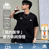 卡帕（Kappa）背靠背运动男士t恤短袖2026新款纯棉夏季跑步上衣K0D32TD21V