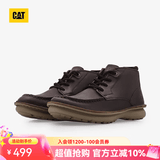 卡特（CAT）工装靴男士马丁靴防滑厚底户外英伦风牛皮靴子P7410N3EDC17 深褐 45