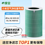 绿尘 适配小米米家（MI）空气净化器滤芯4pro/AC-M15-SC/5S/AC-M24-SC净化器过滤网滤芯除醛除霾除异味