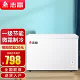 志高（CHIGO）小冰柜家用冷冻小型一级节能省电迷你卧式冷藏保鲜储母乳冷柜 【一级能效 全国联保】 328L 白微霜款