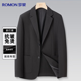 罗蒙西服男士修身职业装休闲商务中青年弹力单西外套爸爸西装上衣男装