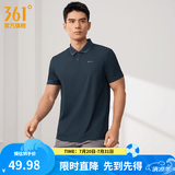 361°polo衫男2026年夏季新款休闲透气短袖情侣运动翻领t恤女父亲节 【推荐】【男款】深墨蓝 M