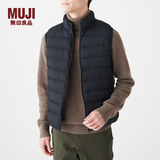 MUJI 男式 轻量羽绒便携式 背心 19AD432 深海军蓝 L
