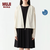 MUJI女式 防紫外线 拉链短款连帽衫夏季款防晒服防晒衣BB12CC4S 象牙色 M 160/84A