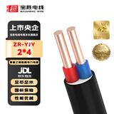 宝胜电缆线 电线铜芯4平方 2芯家用电线 YJV电缆线 铜线 ZR-YJV-2*4平方 1米价【5米起售】