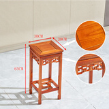 内吉姆 实木花架客厅阳台绿萝仿古中式多层室内落地花几架 花梨色30*30*65高