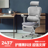 Ergonor保友金豪b雄鹰 人体工学椅 电脑椅 电竞椅办公椅子可躺老板椅 【金豪b雄鹰】银白网(云感科技坐垫)+躺舒宝