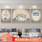 瑞尚（RUISHANG） 北欧客厅装饰画轻奢沙发背景墙挂画简约墙上壁画餐厅玄关墙画 家和万事兴E 左右40*60+中间80*60晶瓷面黑框