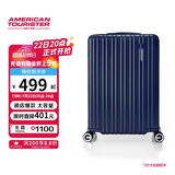 美旅行李箱20英寸旅行箱可扩容拉杆箱学生密码箱拉链薯条箱 79B深蓝
