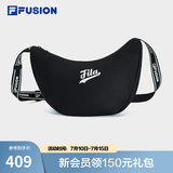 斐乐（FILA） FUSION潮牌情侣款挎包新款饺子包单肩包斜挎包包 深黑-BK XS