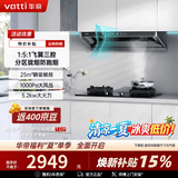 华帝吸油烟机i11S35同款三腔欧式顶吸XT416S/XJ417大吸力超薄机身抽油烟机燃气灶套装烟灶联动自清洗 【套装】XS416+ZS525H爆炒+联动+高热效 天然气12T