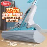 美丽雅胶棉拖把28cm2拖头吸水海绵家用一拖净免手洗2026干湿两用神器