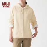 MUJI MUJI 男女通用 紧密编织毛圈 拉链连帽衫 休闲外套 无性别 卫衣 原色 S -M(165/88A)