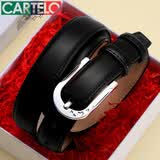 卡帝乐鳄鱼（CARTELO）女士皮带休闲腰带简约百搭牛皮裙带细款裤腰带礼物