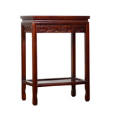 本素花架实木鱼缸架客厅盆景架花台实木花架多层长方形老榆木整装条桌 精品实木整装长80宽28高70 富贵红颜色