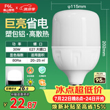 佛山照明大功率LED灯泡30W节能灯具E27螺口6500K白光柱形