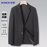 罗蒙【含羊毛】西服男士修身春秋款商务休闲单西职业正装上衣西装外套