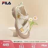 FILA斐乐女鞋玛丽珍凉鞋2026夏季新款猫爪7代沙滩凉拖鞋舒适透气鞋子 奶白/泡沫白-GW 37.5