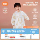 良良（liangliang）儿童恒温睡袋婴儿抗菌睡袋春秋分腿四季通用宝宝防踢被子保暖神器 鎏金庄园-厚棉款【推荐室温0-10℃】 L（建议身高80-95CM）