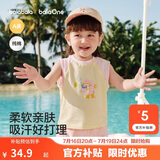 巴拉巴拉宝宝T恤无袖背心女童男童婴儿衣服2026新款夏装儿童上衣纯棉柔软