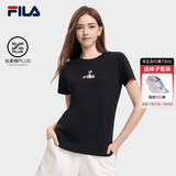 斐乐（FILA） 女装官方女士短袖T恤夏季休闲运动内搭t恤百搭短T上衣 正黑色-F11W329117F XS （155/76A/XS）