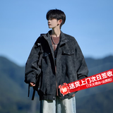 Shelley Jones美式复古pu皮衣外套男士春秋季宽松潮流高级感痞帅夹克上衣服装 黑色 【高品质】 L 体重115-130斤