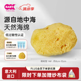 OKBABY天然海绵婴儿洗澡海绵宝宝洗澡沐浴球儿童成人洗脸搓澡蜂窝海绵 精选S级细幼型14#【儿童成人洁面/洗澡】