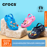 CROCS卡骆驰贝雅儿童洞洞鞋户外包头童鞋沙滩鞋凉鞋拖鞋/207013/207012 黑色-001 35 (215mm)