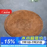 玉颐阁 鹿皮养壶垫 紫砂茶杯茶壶垫子 防滑隔热 功夫茶具配件 升级款耐泡水如意款四中号 直径11cm