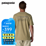 巴塔哥尼亚（Patagonia）男女情侣款通勤P-6 Logo混纺棉休闲潮流户外透气短袖T恤 38504 POGM L 176/185(CM)  80/91(KG)