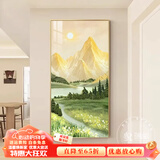 瑞尚（RUISHANG） 玄关装饰画现代简约进门壁画山水墙画竖版晶瓷画欧式轻奢挂画 金山浪漫 60*120cm/晶瓷面+铝合金边框