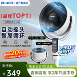 飞利浦（PHILIPS）空气循环扇电风扇落地扇家用小风扇台地两用轻音遥控低噪3D摇头扇 「升级语音控制」2242CFV