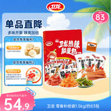 卫龙 魔芋爽 辣条大小面筋亲嘴烧海带休闲解馋零食补给袋1500g/约83包