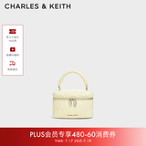 CHARLES&KEITH菱格链条手提斜挎小方包盒子包包女包生日礼物送女友CK2-80782534 Butter Yellow奶油黄色 小包