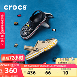 卡骆驰（CROCS）贝雅卡骆班洞洞鞋轻便耐磨一脚蹬休闲鞋女鞋时尚沙滩鞋|205089 深蓝/辣椒红-4CC 36 /37(220mm)